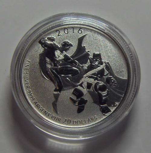 2016 Canada Batman v Superman Dollar OUNCe Silver Coin UNC