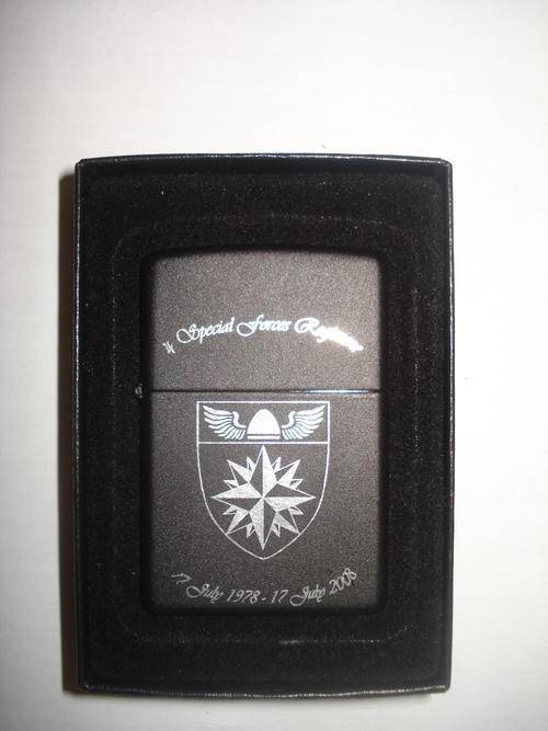 4 Special Forces Regiment 30 Year Commemorative Zippo Lighter. No 29 of 30 Limited Edition