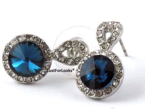 ***Made By Swarovski Elements ** Round Cut Stone with Crystal Stones *** Wedding Or Party? Choose it