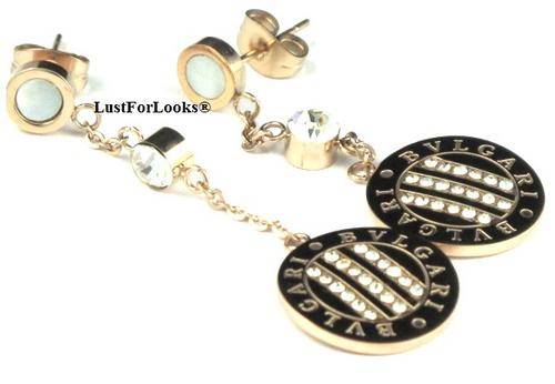 ****R750*** BVLGARI EARINGS [ 14k GOLD PLATED ] Wedding Or Party ? [ LustforLooks Attraction ] SEXY!