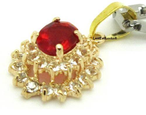 ***Made By Swarovski Elements *** ROYAL RED *** Necklace For Her *** Silver Plated **