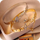 Unoval Bangle In Gold and Silver