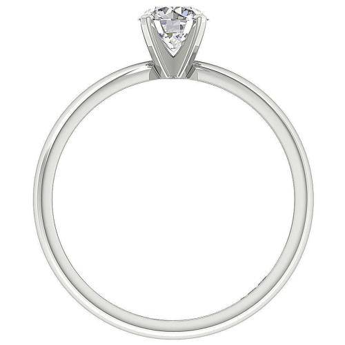 14ct White Gold Solitaire Engagement Ring : 0.60ct Natural Diamonds SI1 / Colour H