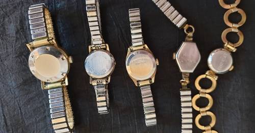 Beautiful Collection of 5 1940's-1970's Ladies Wrist Watches TISSOT / OMEGA / ROTARY