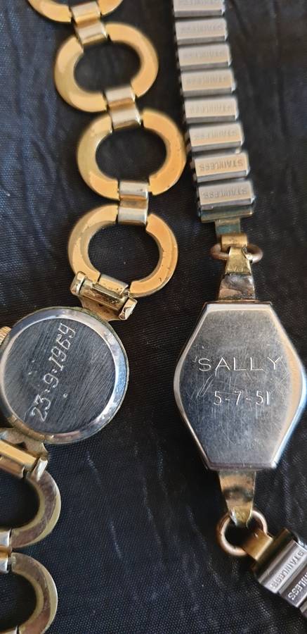 Beautiful Collection of 5 1940's-1970's Ladies Wrist Watches TISSOT / OMEGA / ROTARY