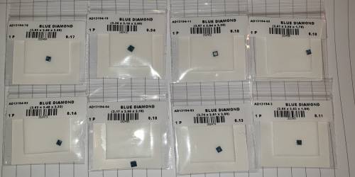 8 Princess Cut Natural Fancy Deep Blue Diamonds totalling 1.25cts Sold as one Lot *R75 000