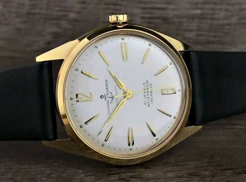 Superb Vintage 1960's Ulysse Nardin 18k Gold Plated Men's Automatic Wristwatch - Mint Condition