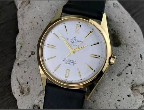 Superb Vintage 1960's Ulysse Nardin 18k Gold Plated Men's Automatic Wristwatch - Mint Condition