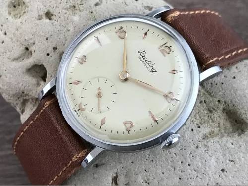 Stunning Vintage 1950's Breitling Men's Hand-Winding Wristwatch - Near Mint Condition