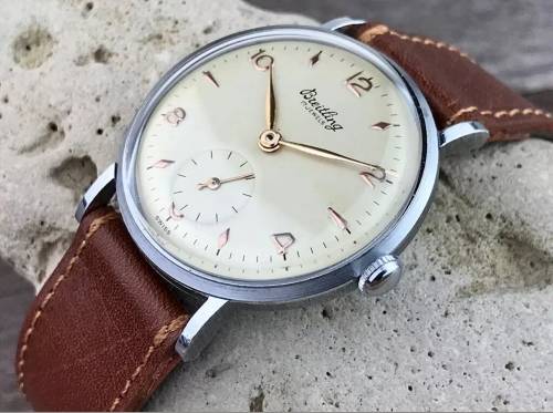 Stunning Vintage 1950's Breitling Men's Hand-Winding Wristwatch - Near Mint Condition