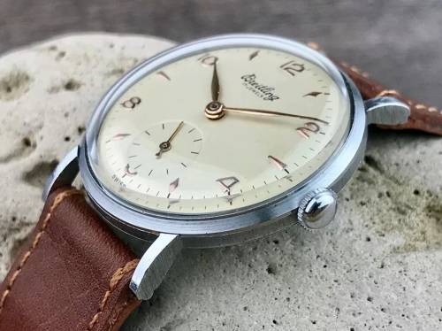 Stunning Vintage 1950's Breitling Men's Hand-Winding Wristwatch - Near Mint Condition
