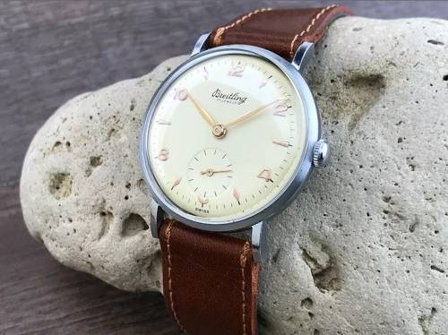 Stunning Vintage 1950's Breitling Men's Hand-Winding Wristwatch - Near Mint Condition