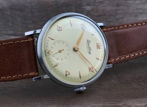 Stunning Vintage 1950's Breitling Men's Hand-Winding Wristwatch - Near Mint Condition