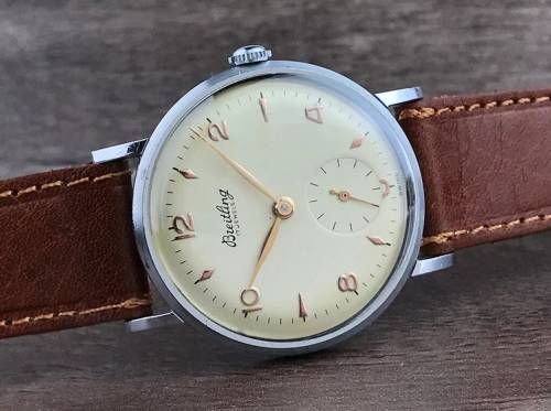 Stunning Vintage 1950's Breitling Men's Hand-Winding Wristwatch - Near Mint Condition