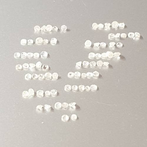 Lot of 72 x 100% Natural Untreated 1.53ct Diamonds 1.75mm Diameter - Round Single Cut