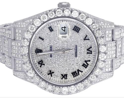 Investment Piece ! ROLEX Datejust II Mens Watch Encrusted with 18.75ct Natural Diamonds!