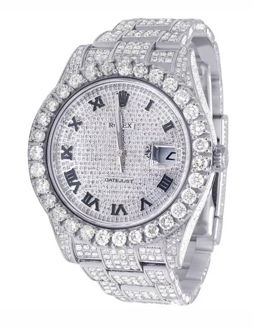 Investment Piece ! ROLEX Datejust II Mens Watch Encrusted with 18.75ct Natural Diamonds!