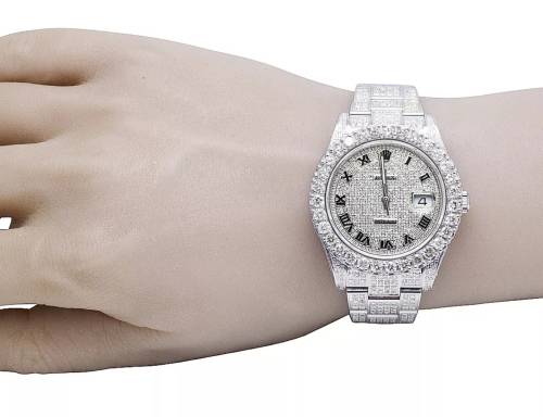 Investment Piece ! ROLEX Datejust II Mens Watch Encrusted with 18.75ct Natural Diamonds!