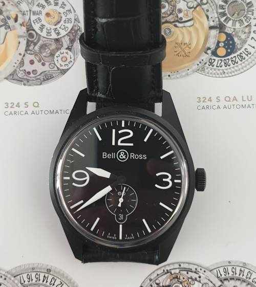 Men's Bell & Ross Vintage BR123 Automatic Black with Original Box - 9.5/10 !