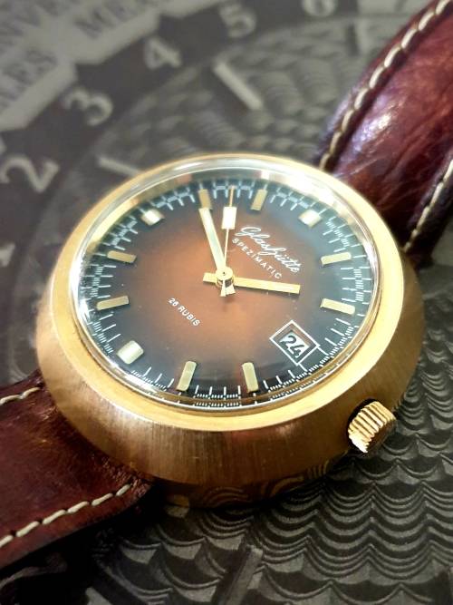 Vintage German 1960's Glashutte Spezimatic 42mm Mens Wristwatch | Serviced | Gold Plated