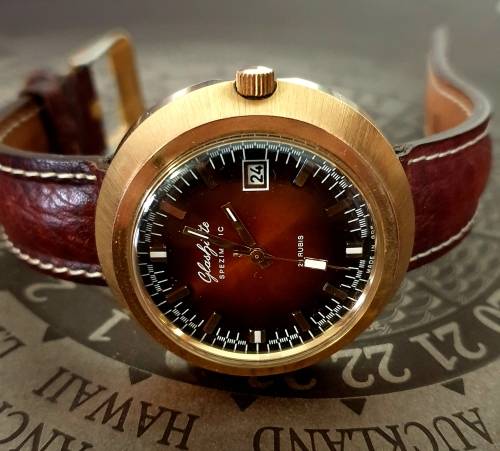 Vintage German 1960's Glashutte Spezimatic 42mm Mens Wristwatch | Serviced | Gold Plated