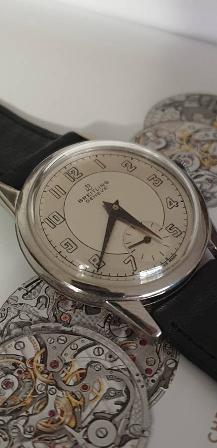 Vintage Swiss 1950's Brietling 35mm Mens Wristwatch | Serviced | Self Winding |