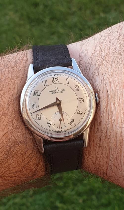 Vintage Swiss 1950's Brietling 35mm Mens Wristwatch | Serviced | Self Winding |