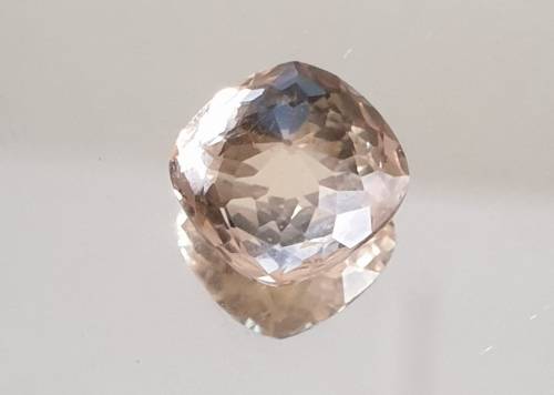 EGL Lab Certified | 2.12ct | Natural Untreated Salmon Pink Morganite | VS | Cushion Cut