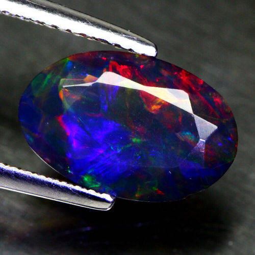1.78ct | Natural Earth Mined Cosmic Vivid Colour-Play Black Opal | 13x8mm