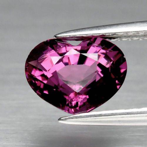 1.61ct Natural Mined Purple-Pink Mdagascan Garnet | Heart Cut | Eye Clean