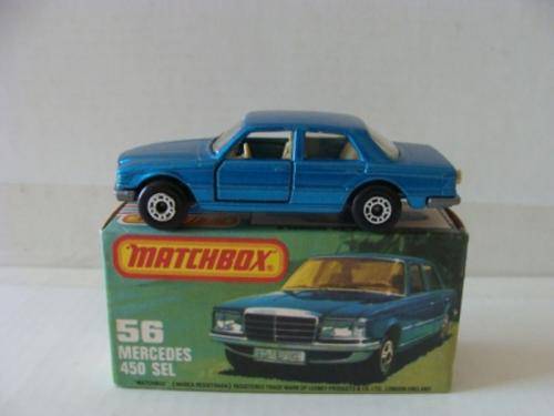 VINTAGE MATCHBOX SUPERFAST  #56 MERCEDES 450SEL MIMB 1979 ENGLAND BASE