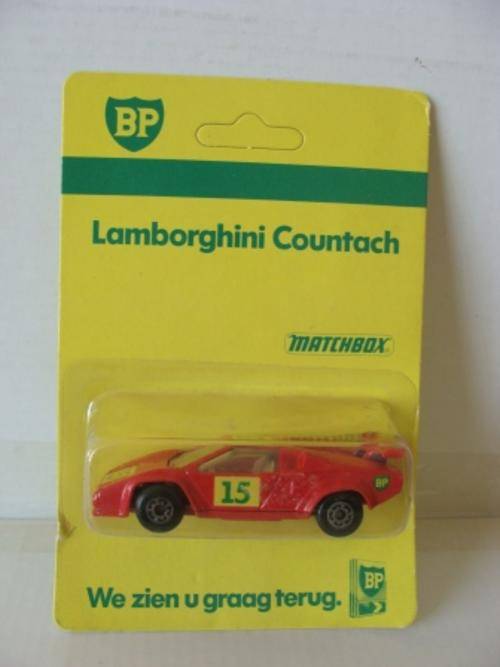 VINTAGE MATCHBOX SUPERFAST "BP" LAMBORGHINI COUNTACH 500S RARE RED MOC 1984