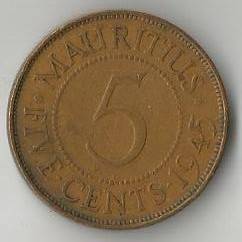 Mauritius 1945 5c