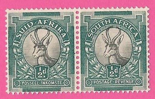 Union of SA. SACC55. 0.5d Springbok Block.