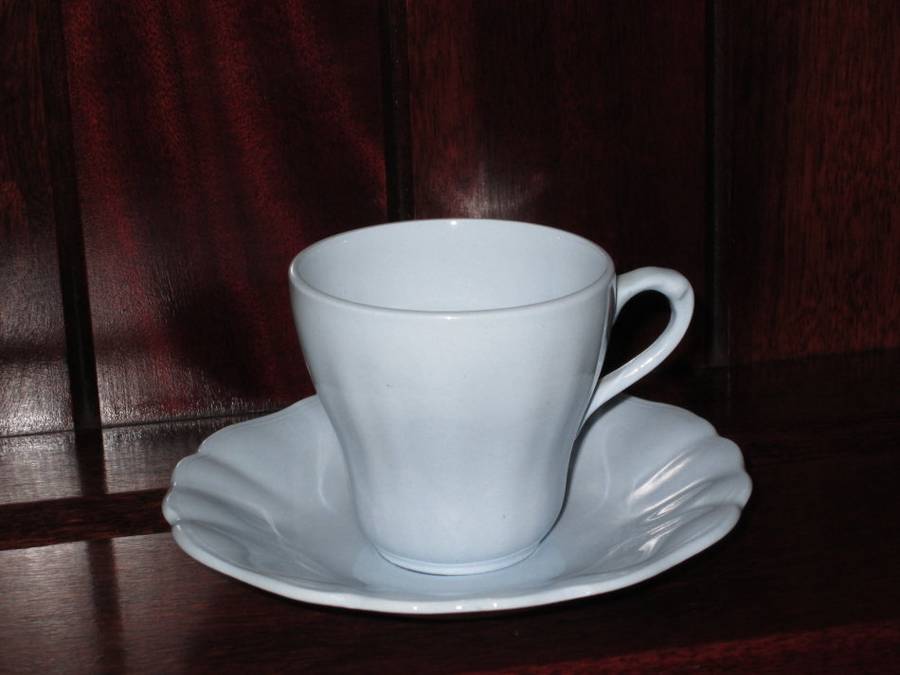 Blue Meakin demitasse Duo
