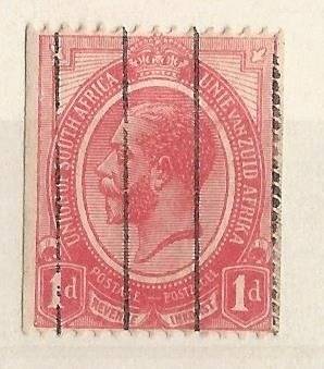 Union of SA. SACC18 Coil Stamp.  WMK on either side of the stamp. Not Centred