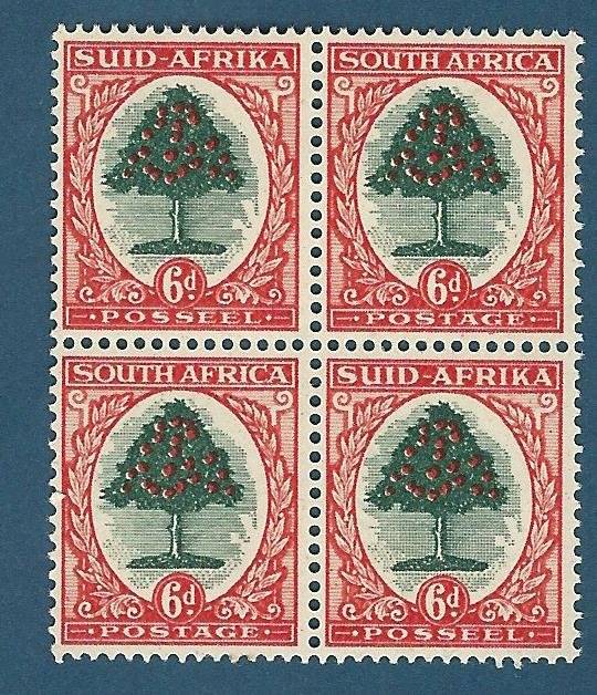 Union of SA SACC118 6d Block of 4