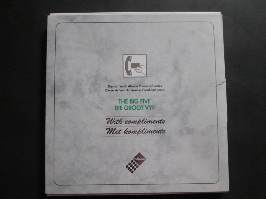 1993- Telkom Phonecards- The Big Five Presentation Pack - R10 Cards-  Vintage-Collectable