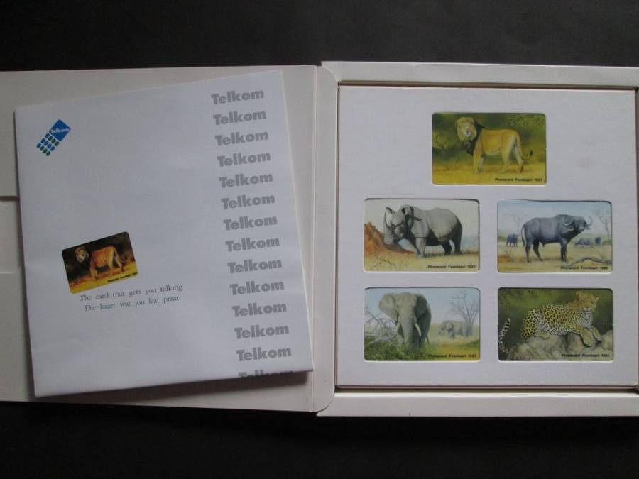 1993- Telkom Phonecards- The Big Five Presentation Pack - R10 Cards-  Vintage-Collectable