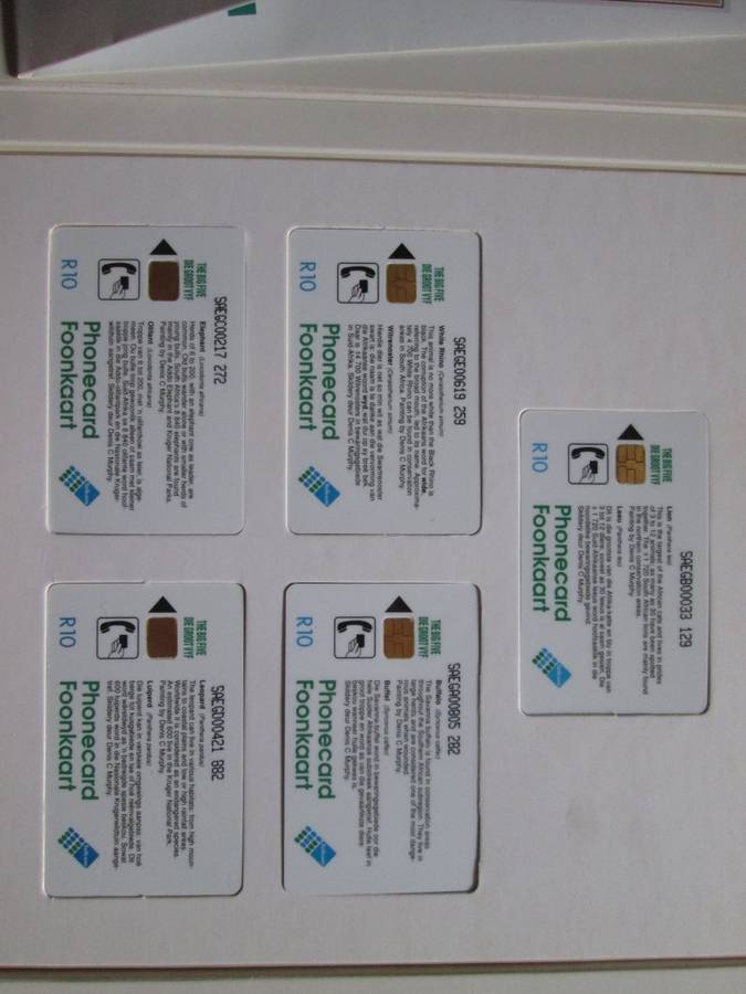 1993- Telkom Phonecards- The Big Five Presentation Pack - R10 Cards-  Vintage-Collectable