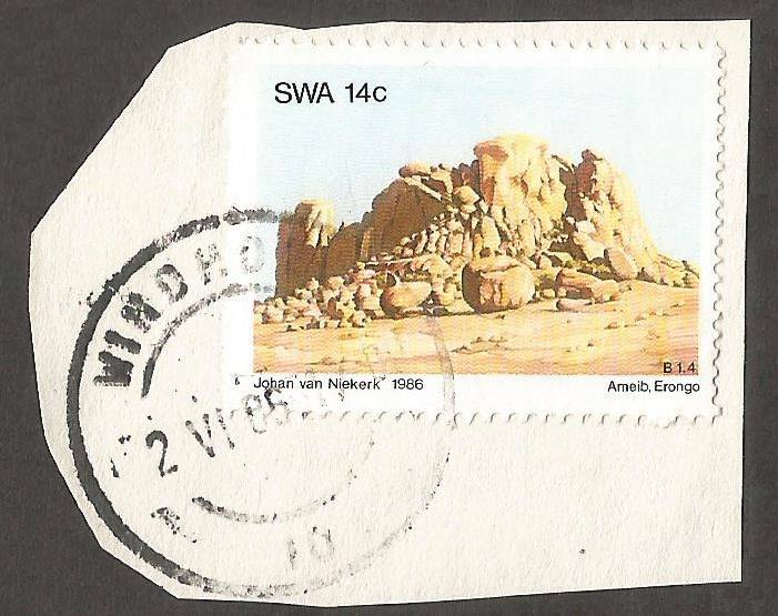 South West Africa- Used- On paper- Cancel- Post mark- Postmark-Thematic