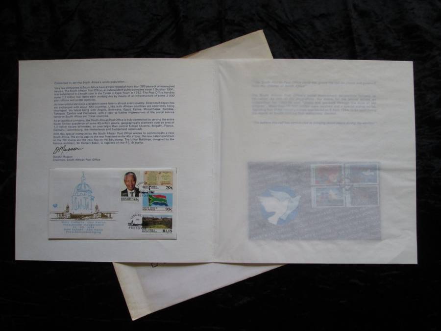 RSA-Special Folder-Commemorating the Inauguration of Nelson Mandela - 10 May 1994
