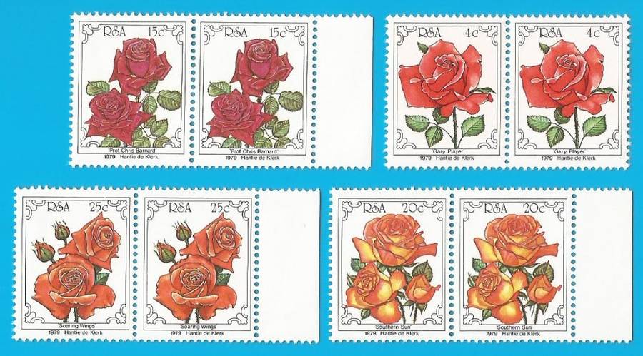 RSA-1979-FDC+Set MNH Stamps-Thematic-Flora-Flowers-Roses-Scenery