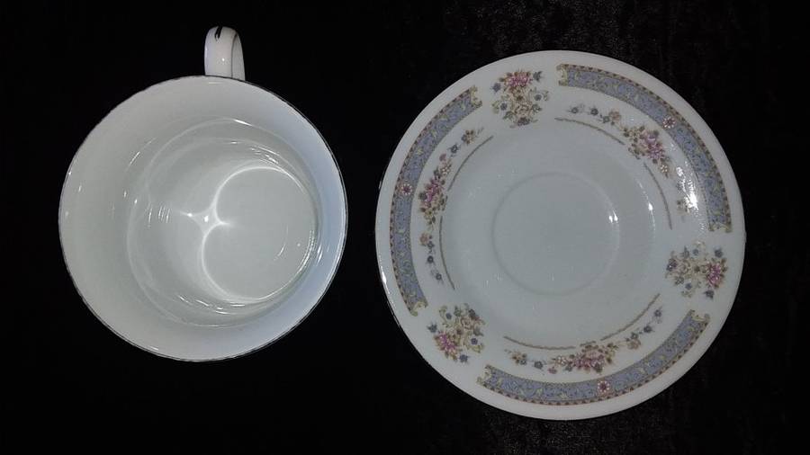 Cup and Saucer-Crescent-Fine China-Made in China-JIE PAI-Mix and Match