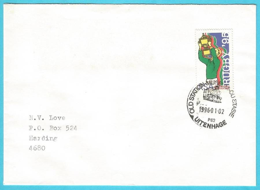RSA-1996-Cover-FDC-Cancel-Old Station Museum-Uitenhage-Thematic-Sport