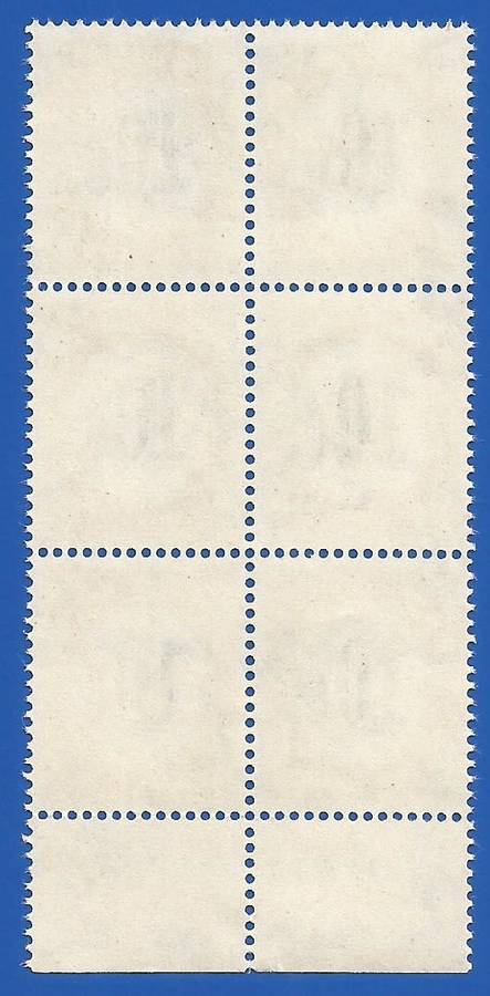 SWA 1961 Postage dues SACC61 - MNH - Marginal Piece. Vignette shifted right