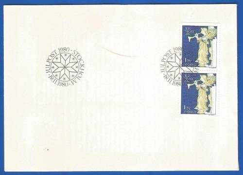 Sweden-FDC-1980 Christmas Mail -Used-Collectable-Thematic-Symbol-Christmas
