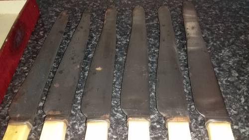 Joseph Rodgers and Sons BOX -SHEFFIELD-Cutlery-6 x Knives-Collectable-Vintage