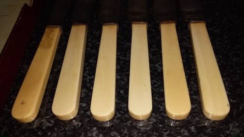 Joseph Rodgers and Sons BOX -SHEFFIELD-Cutlery-6 x Knives-Collectable-Vintage