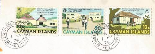 Cayman Islands-FDC 1974 The 25th Anniversary of the West Indi-Thematic-Places of Interest-University